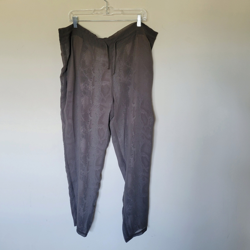 Karen Zambos Jamie Pant Sheer Overlay Python Pull On Pants - Picture 1 of 6